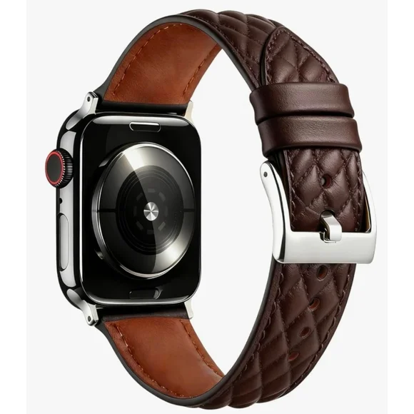 Leather Band for Apple Watch Series 44/45/46/49mm/42(Series 3 2 1 ) - Picture 1 of 11